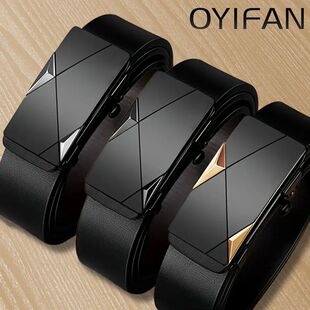 Men's Leather Belt Fashion Automatic Buckle Cowskin Male Bel
