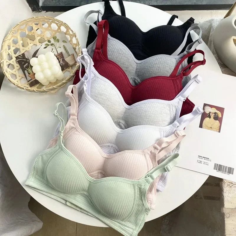 Women Seamleass Bra Cotton Underwear Woman Summer Thin AB Cu