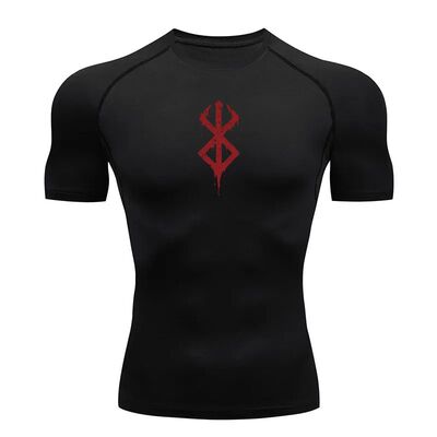 Anime Berserk Guts Men's Compression Shirt Fitness Sport Run
