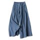 Large Pant for Leg Wide Size Linen Cotton Women Pants Summer