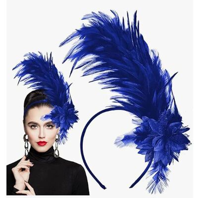 NEW Women's 1920s Feather Fascinator Headband, Fascinators H