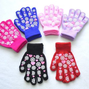 6-11Y Children Warm Gloves Winter New Students Kids Snowflak