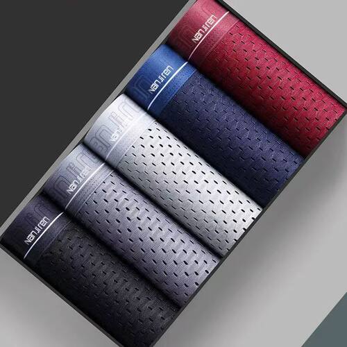 4pcs Men's Boxer Shorts Ice Silk Underwear Plus Size Underpa