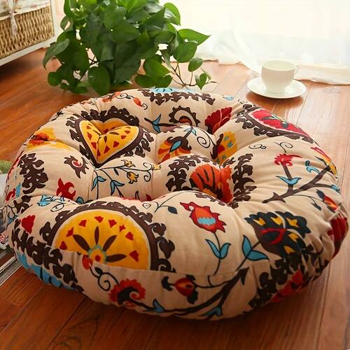 Round Floor Cushion Pillow Thickened Tatami Yoga Mat for Med