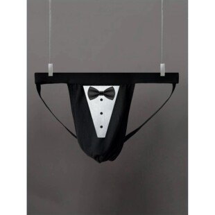 Pouch back Thongs Ties Men Print with Under Sexy Bulge Bow