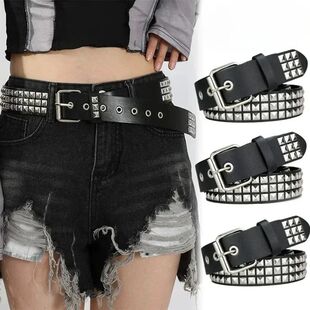 Trend Rivet Belt Heavy Metal Belt Men Women Punk Nightclub R