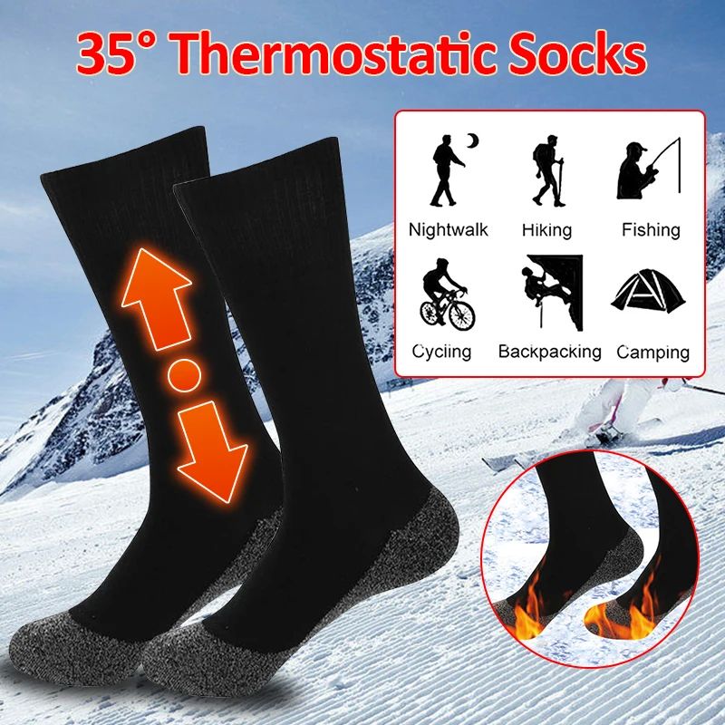 1Pair Winter Self-Heating Socks Thermal Heated Socks Soft El