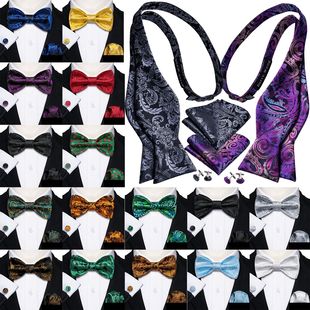 Silk Mens Self Barry.Wang Jacquard Colors Bowtie Paisley 100