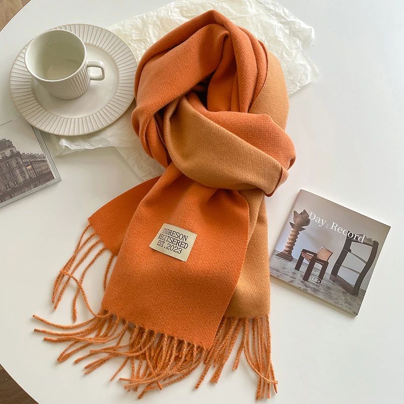 Solid Cashmere Warm Scarf New Design Pashmina Winter Double