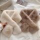 Fur Faux Winter Girls Rabbit Women Plush Scarf Soft