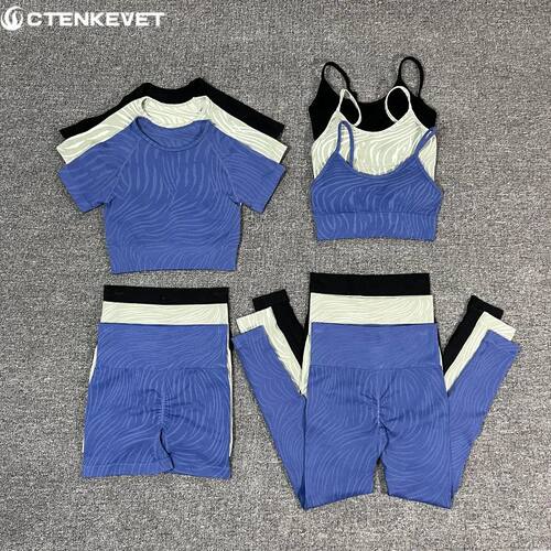 Sports Set Women Shorts Fitness Tights Seamless Yoga Set Cro