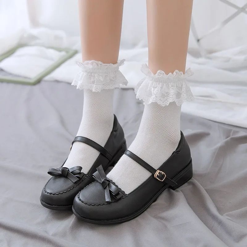 Lolita Style Kawaii Cute Socks Women Lovely Summer Lace Mesh