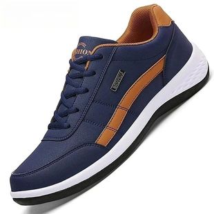 Shoes for Lace Up Footwear Vulcanized Men Leather Sneaker Wa