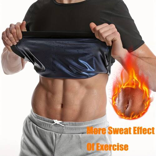 Men's Sauna Suit Shirt - Heat Trapping Sweat Compression Ves