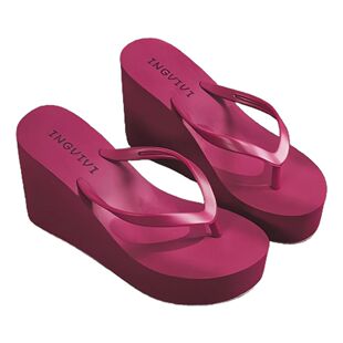EOFK New Women Flip Flops Wedges Comfort Summer Platform Sli