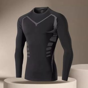 Men's T-shirt Men Running Sport T Shirt Men Compression Fitn