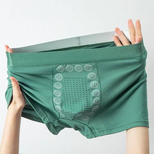 Men's Boxer Shorts 3A Graphene Antibacterial Ice Silk U-shap