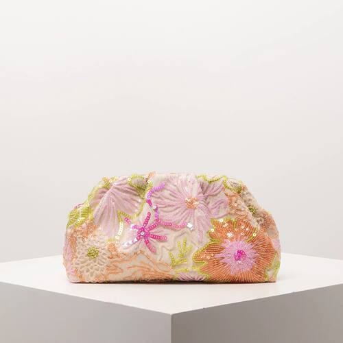 Clutch Bag,Sequin Bag,Floral Pop,Embroidery Bag,Gala Night,P