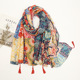 Tassel Wrap Shawl Lady Floral Quality Scarf High Pashmina