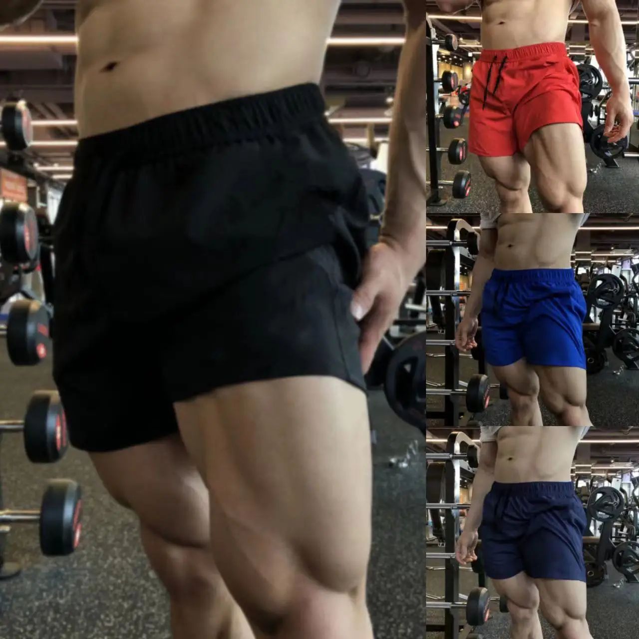 Solid Casual Quick Dry Sports Shorts For Men Summer Gym Fitn