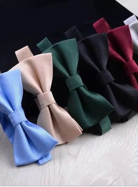 Solid Bow Ties for Men Plain Party Wedding Bowtie Candy Colo