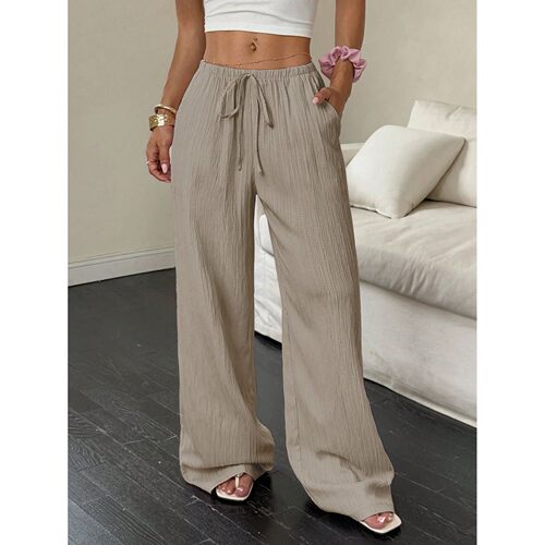 New straight leg floor length pants with European and temper