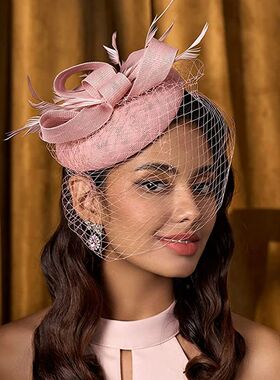 New Fascinator Pillox Hat Wedding Bridal Veil Fascinator Mes