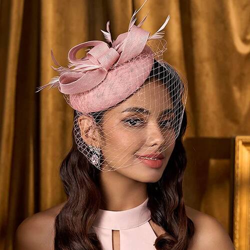 New Fascinator Pillox Hat Wedding Bridal Veil Fascinator Mes