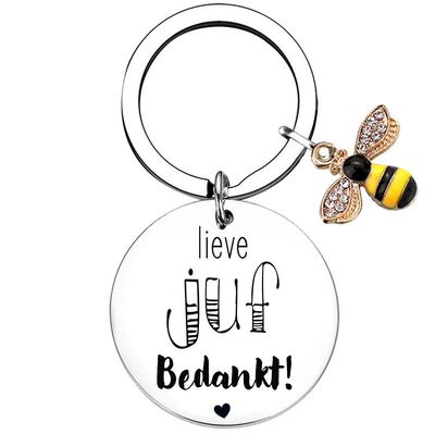 Dutch liefste juf Teacher Keychain Thank You Gifts Teacher A