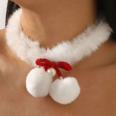 Christmas Tree Christmas Plush Choker Hairball Sweet Bow Pen