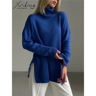 Women Sweaters Turtleneck Sid Autumn Pulovers Winter