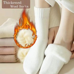 3 Pairs Wool Socks Women Winter Warm Thicken Snow Boot Markr
