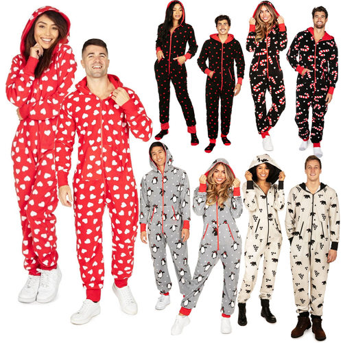 Christmas Autumn And Winter One-piece Pajamas Valentine's Da