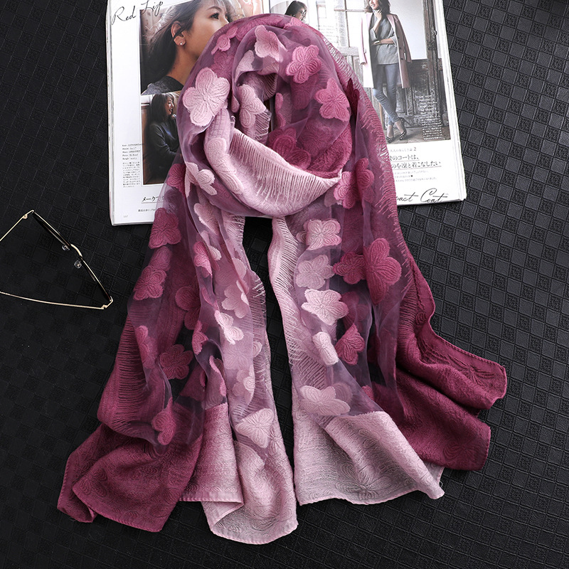 Designer Women Scarf Summer Silk Scarves For Lady Pashmina L