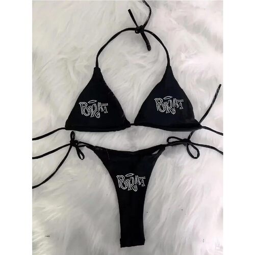 2000s Woman Punk New Beach Swimwear gothic clothes BRAT Rhin