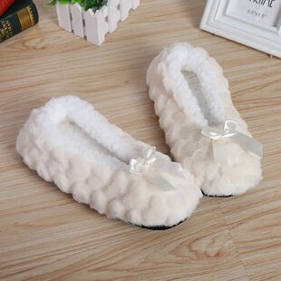 Slipper Women Thick Female Faux Shoes Floor Winter Fluffy