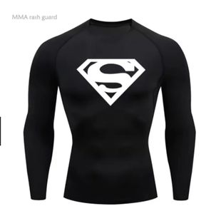 Running T-Shirt Men Compression Shirt Black Gym Top Sports Q