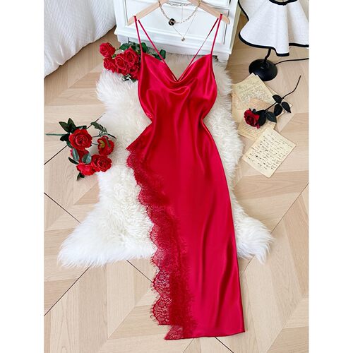 Sexy Lace Patchwork Pajamas Comfortable And Casual Long And