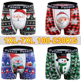 Christmas Print Men's Underwear Plus Size 1XL-7XL Personaliz