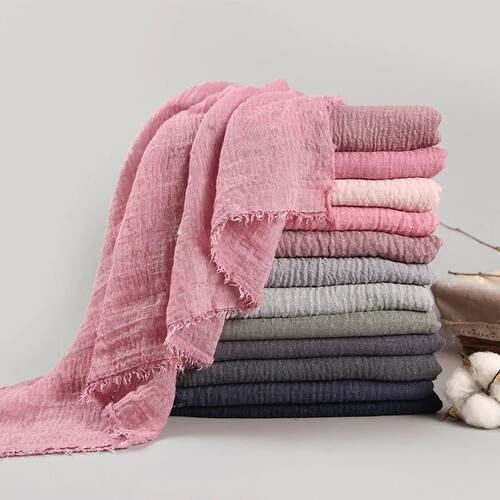 40 Solid Colors Classical Cotton Linen Scarf for Women Headb