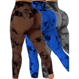 High Seamless Pants Yoga Waist Women for Leggings Dye Tie