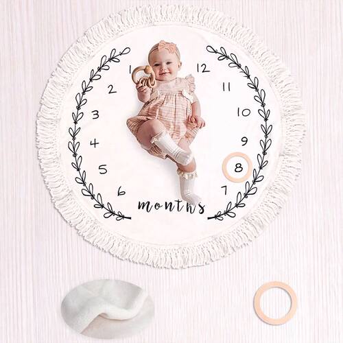 Ylsteed Flannel Month Milestone Blanket Baby First Year Cale