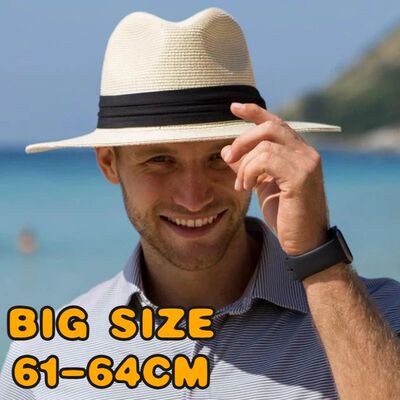 Summer Large Size 64cm Classic Sun Hats for Men Women Panama