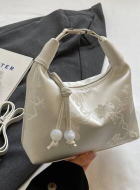 Casual Embroidered Chinese Style Handbag Purses Canvas Hanfu