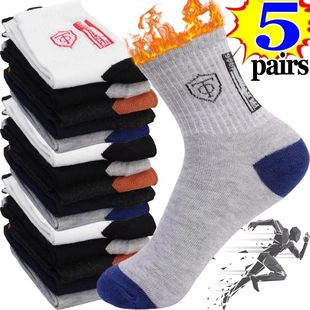 Sports Stockings Men 5Pairs Fiber Cotton Bamboo Breathable