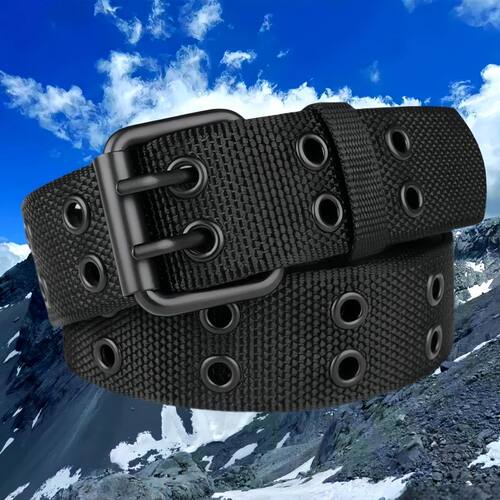 New Men Breathable Nylon Fabric Belt outdoor sport Belt Pin
