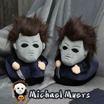 Highland Cow Halloween Michael Myers Funny Black King Plush