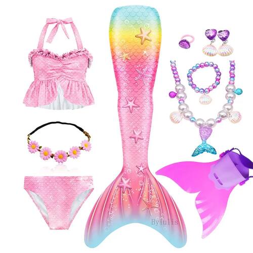 Girls Mermaid Tail Beach Pool Clothes Bathing Suit The Littl