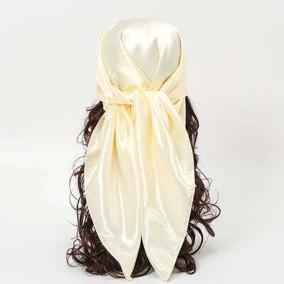 90cm Solid Colors Neckerchief  Scarf For Women Silk Satin He