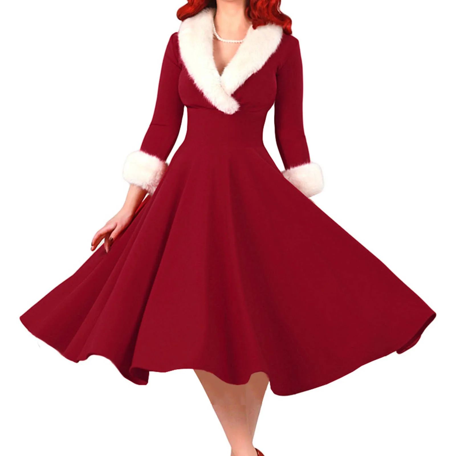 New Year Christmas Dress Women Christmas Sexy Costume Long S